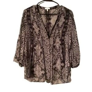 Anthropologie Joie Womens Silk Blouse Sheer XSmall Fairy‎ Grunge Whimsigoth